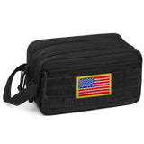 TACTICISM Clear Toiletry Bag for Men - Large Capacity Travel Bag with Handle, See Through Design, 2 Pockets, Black