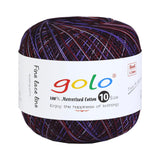 Golo Crochet Thread Size 10 for Hand Knitting - Multicolour Rainbow Yarn D173