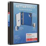 STAPLES 648819 1Inch 3Ring Better Binder Black (13395)