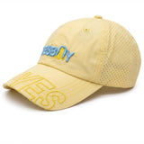 Mhax 3D Embroidery Yesboy Cap, Breathable Fabric, Adjustable Fit, Teenager Unisex Kids,Lightweight Caps (Light Yellow)
