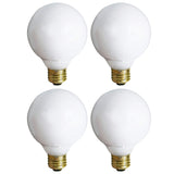 (4 Pack) G25 Incandescent Incandescent Light Bulb 2700K Soft Light, Decorative Globe Light Bulbs,E26 Medium Base, Perfect for Pe