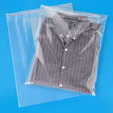 Aubeco 120 Count 12 X 15 Clear Cellophane Bags, Cello Poly Bags, Clear Bags for Clothes Packaging, T Shirts - Self Seal & Reinfo