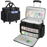 LEFORZ Rolling Sewing Machine Case with Wheels,Sewing Machine Carrying Bag,Trolley Tote Bag Fits for Most Standard Singer,Brothe