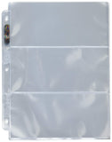 Ultra Pro 3Pocket Platinum Page with 31/2 X 71/2 Pockets 100 ct.