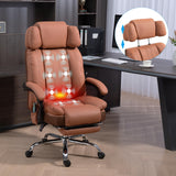 Salutrobusto Massage Office Chair with Heat and 8 Vibration Points Big and Tall Executive Office Chair with Adjustable Headrest,