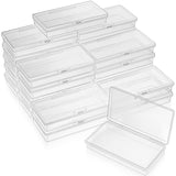 24 Packs Small Clear Plastic Beads Storage Containers Box with Hinged Lid for Storage of Small Items, Crafts, Jewelry, Hardware 