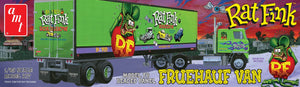 Amt Fruehauf Beaded Van Trailer Hauler - Rat Fink Model Trailer Kit 1:25 Scale Model Kit
