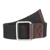 Usl Cotton D Ring Buckle Belt For Men, Gifting Solution, Nylon Strap, Light Weight (Free Size, Black)