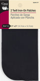 Dritz Twill, 5 x 5Inch, 2 Count, Navy IronOn Patches