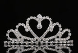 Lovelyshop Mini Heart Rhinestone Tiara for Wedding Bride Prom Birthday Pegeant Prinecess Party-1 Pack