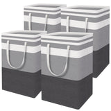 HomeHacks 4-Pack Large Laundry Basket,75L Each Waterproof, Freestanding Laundry Hamper, Collapsible Tall Clothes Hamper with Ext