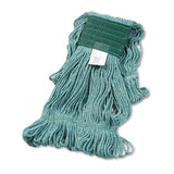 Boardwalk BWK502GNEA 5 in. Super Loop Cotton/Synthetic Fiber Wet Mop Head Medium, Green
