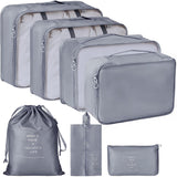 Bloomea Men & Women Packing Organizer Cubes Set Bags With Shoe Pouch, Laundry Bag & Toiletry Pouch For Travel Use