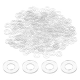 HARFINGTON 300pcs M6 PVC Flat Washers 6mm ID 10mm OD 1mm Thick Sealing Gasket Ring Spacer Metric Round Washers Replacement for W