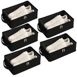 Srajanaa Black Shoe Bag For Travel & Storage, Travelling Shoes Cover, Portable Dustproof Pouch, Sneaker Box, Transparent Home Or