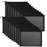 Unoutur 20 Pieces Mesh pouch, Mesh Makeup Bag Portable Makeup Pouch Travel Toiletry Bag for Makeup Organizer Home Office Travel 