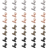 40 Pack Metal Clips 0.87 Inch Small Bull Binder Paper Clips for Picture Photo Crafts Food Bags Home Office Supplies(Multicolor)