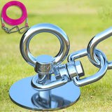 TOPKNOT Dog Tie Out Cable and Stake,(up to 200lbs) 20FT Heavy Duty Cable,360Swivel Run Anchor- No Tangle,Dog Runner for Yard,Ide