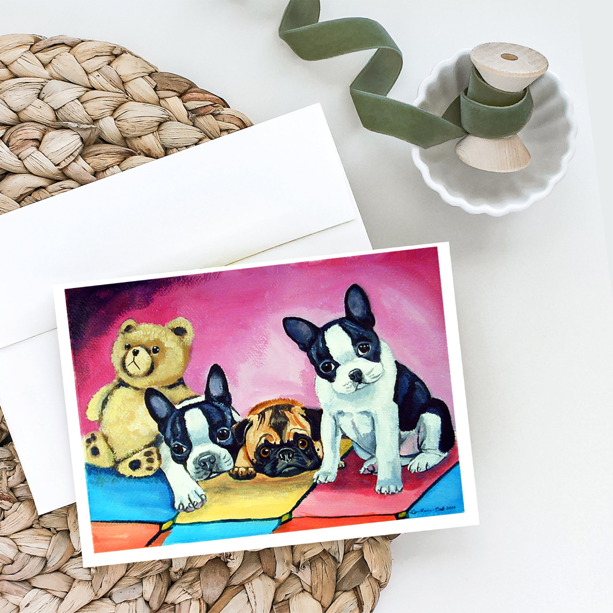 Multiple Breeds Greeting Cards And Envelopes Pack Of 8