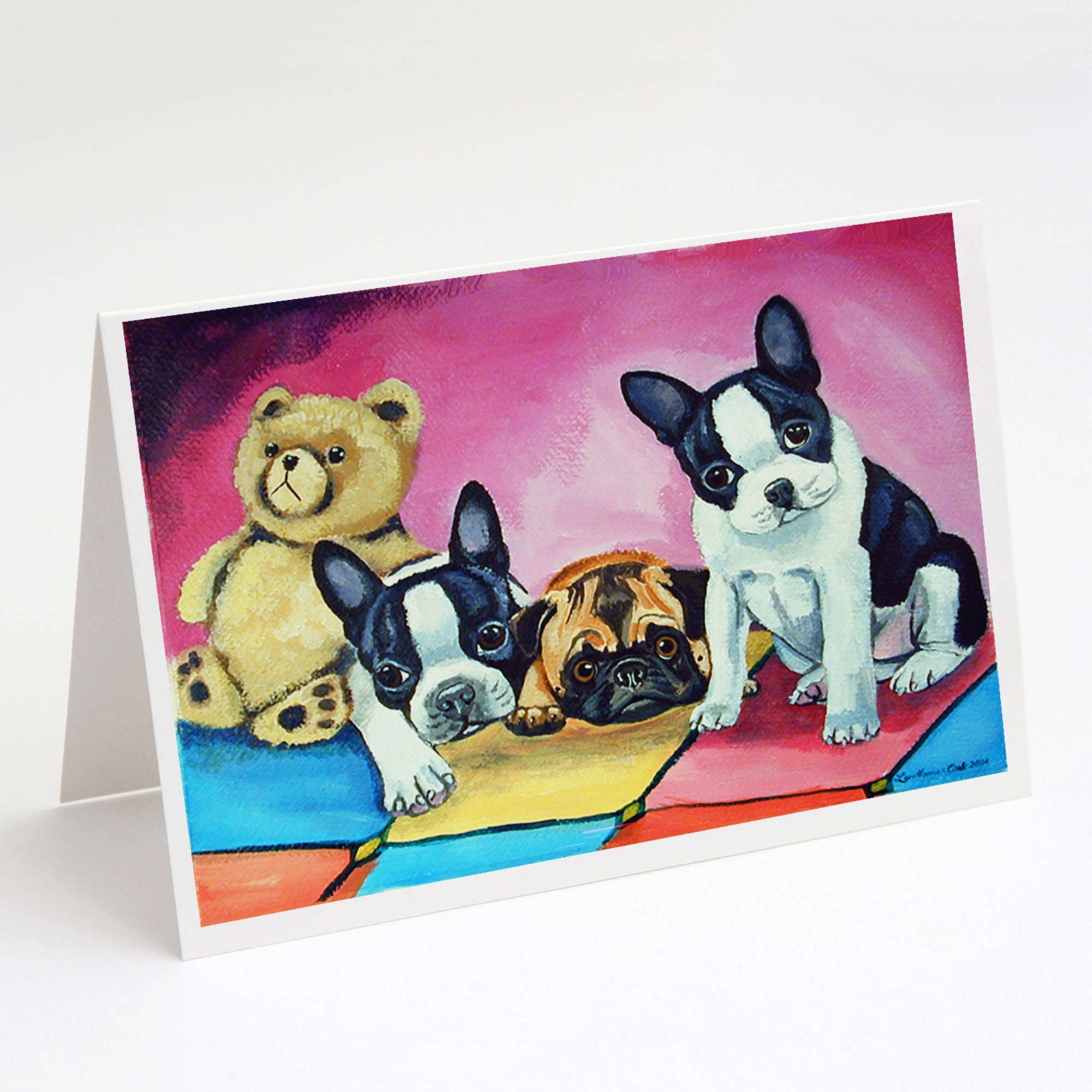 Multiple Breeds Greeting Cards And Envelopes Pack Of 8