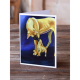 Great Dane And Puppy  Greeting Cards And Envelopes Pack Of 8