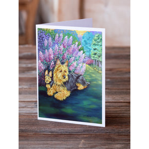 Australian Terrier And Puppy Greeting Cards And Envelopes Pack Of 8