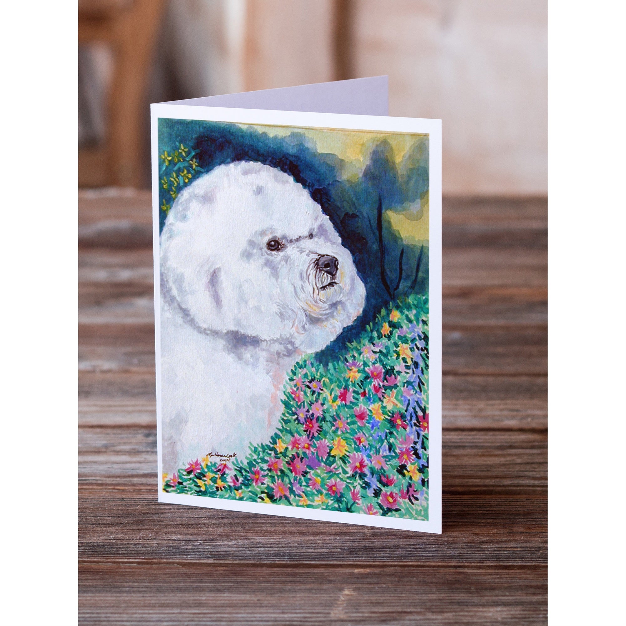 Bichon Frise Greeting Cards And Envelopes Pack Of 8