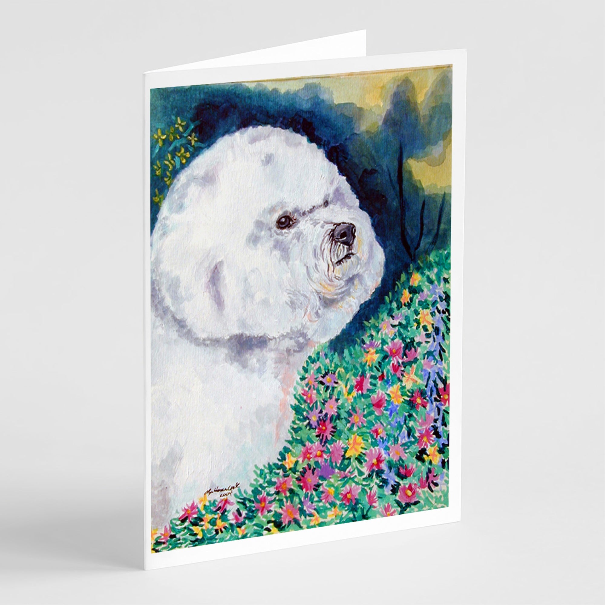 Bichon Frise Greeting Cards And Envelopes Pack Of 8