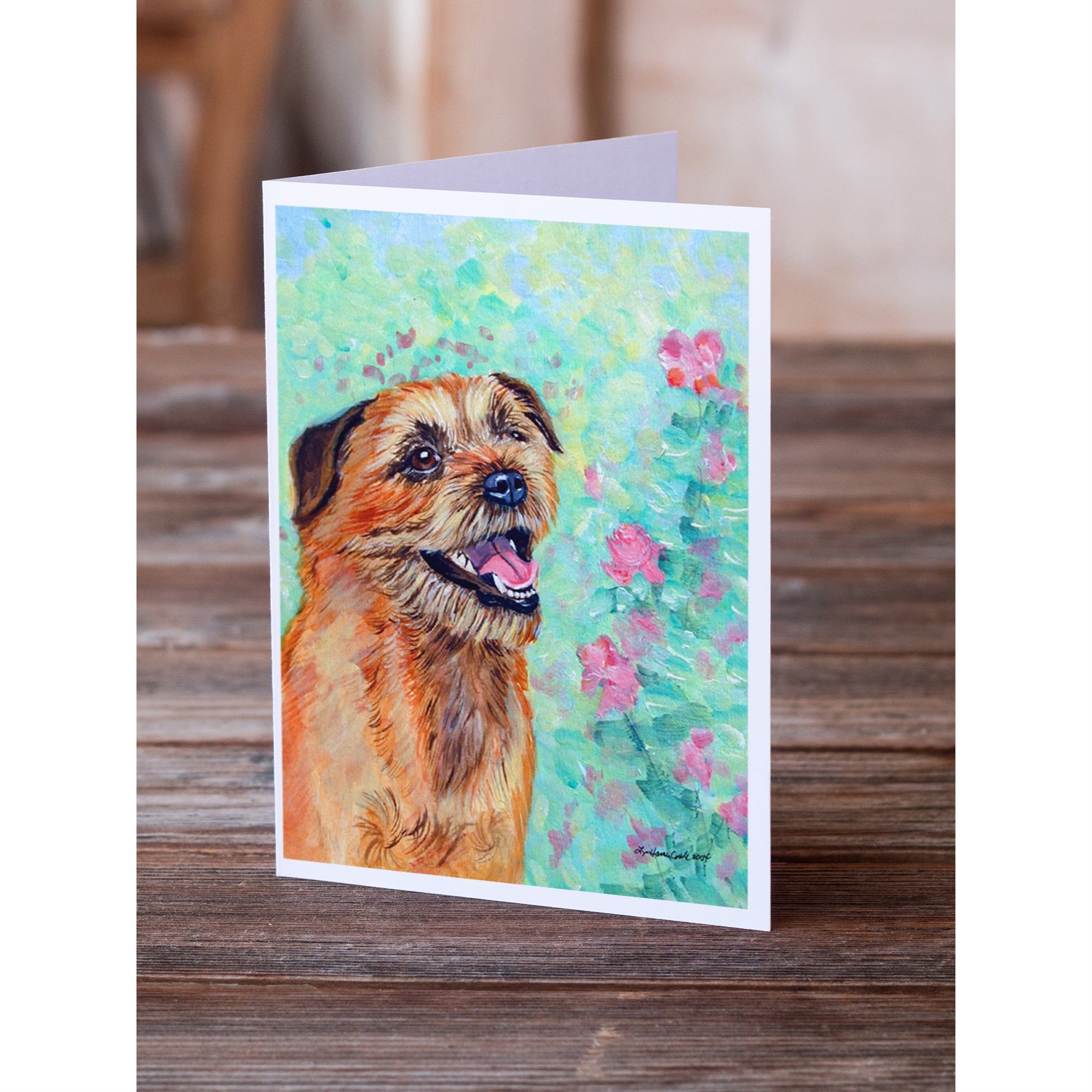 Border Terrier Greeting Cards And Envelopes Pack Of 8