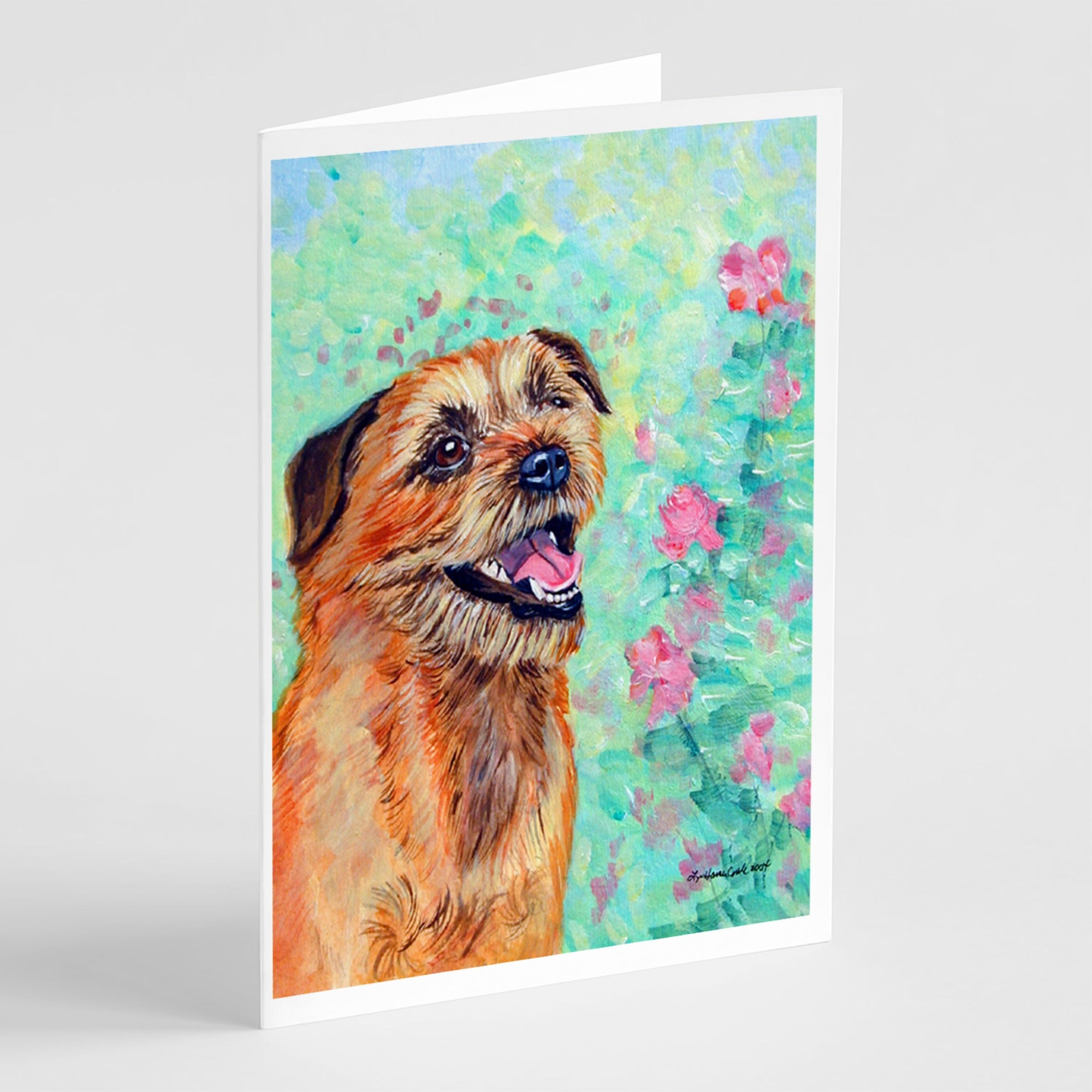 Border Terrier Greeting Cards And Envelopes Pack Of 8