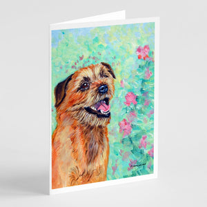 Border Terrier Greeting Cards And Envelopes Pack Of 8