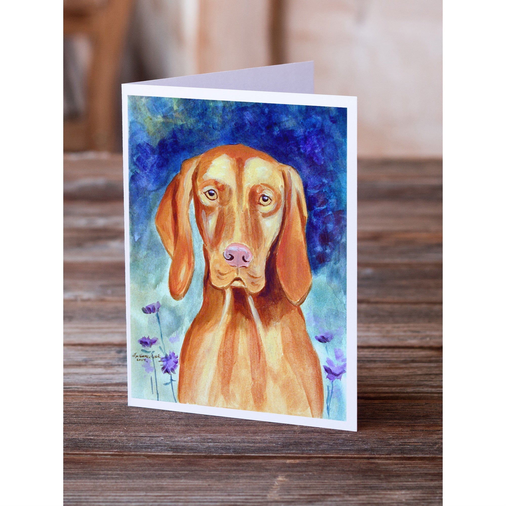 Vizsla Greeting Cards And Envelopes Pack Of 8