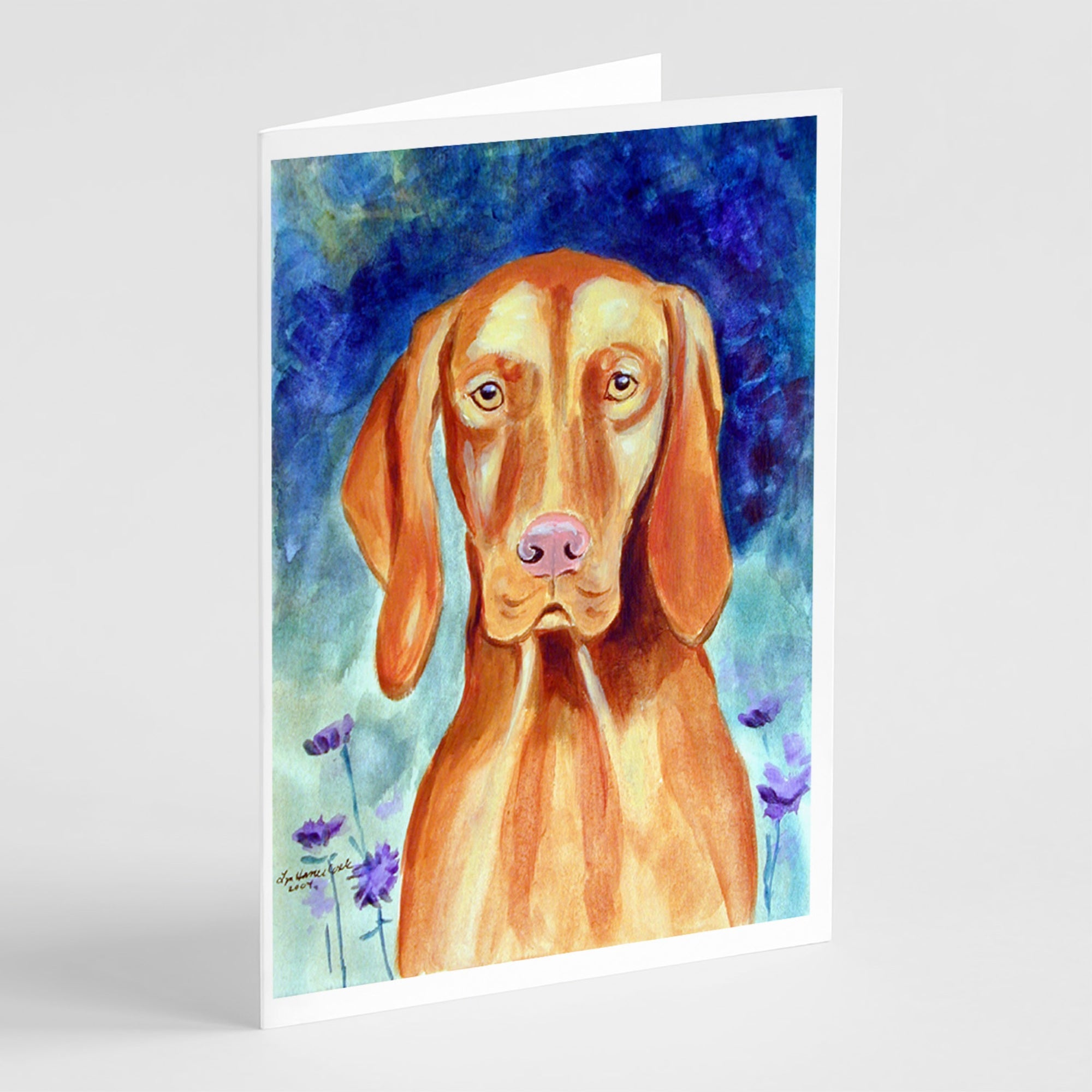 Vizsla Greeting Cards And Envelopes Pack Of 8