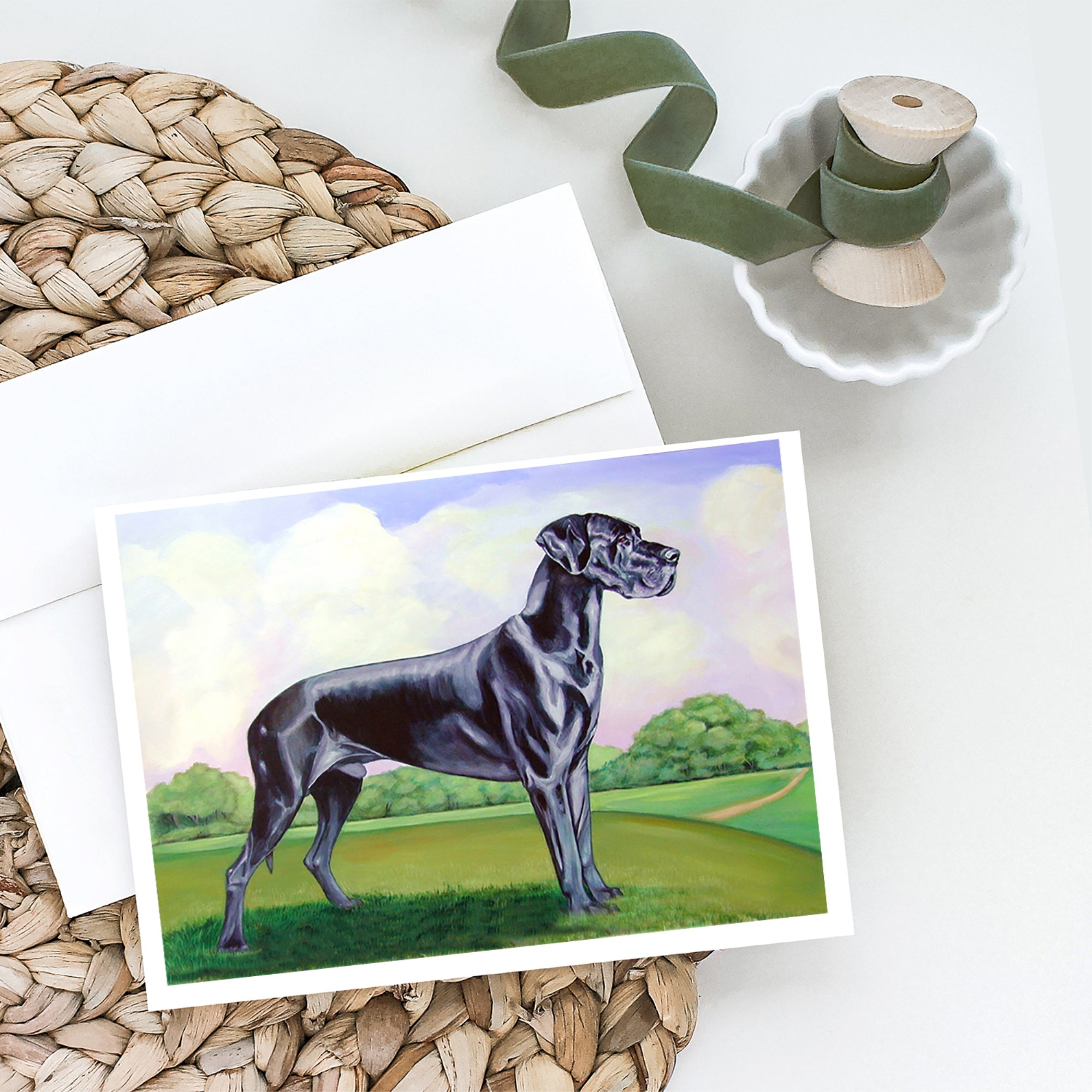 Great Dane Greeting Cards And Envelopes Pack Of 8