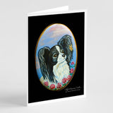 Black And White Papillon Greeting Cards And Envelopes Pack Of 8