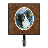 Caroline'S Treasures Black And White Papillon Leash Or Key Holder 7247Sh4, Small, Multicolor