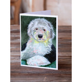 Old English Sheepdog Greeting Cards And Envelopes Pack Of 8
