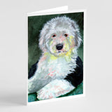 Old English Sheepdog Greeting Cards And Envelopes Pack Of 8