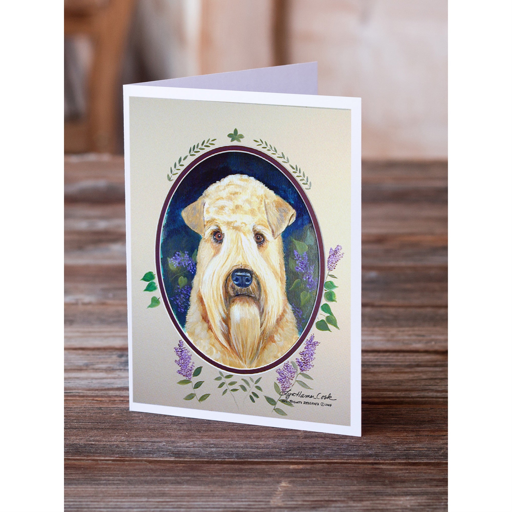 Wheaten Terrier Soft Coated Greeting Cards And Envelopes Pack Of 8