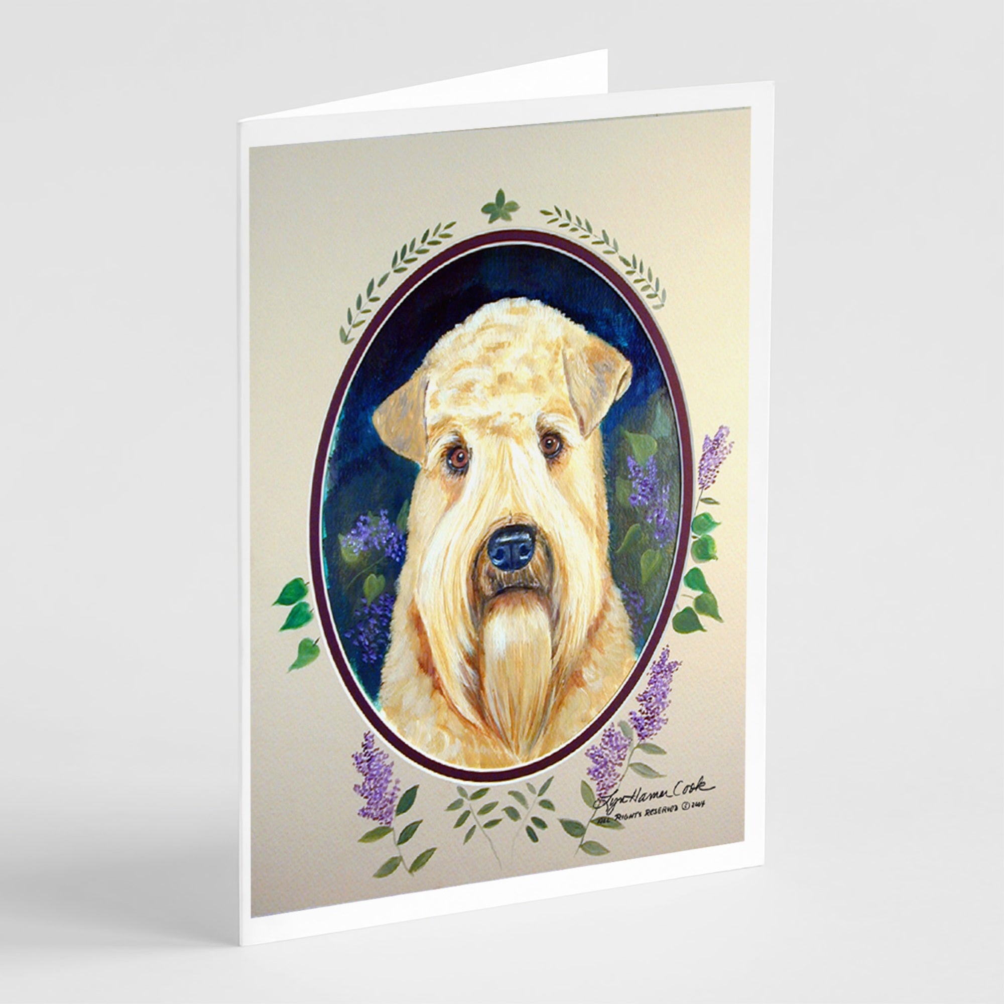 Wheaten Terrier Soft Coated Greeting Cards And Envelopes Pack Of 8