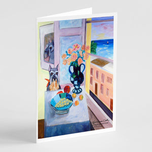 Schnauzer Greeting Cards And Envelopes Pack Of 8