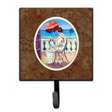 Caroline'S Treasures Lady With Her Japanese Chin Leash Or Key Holder 7260Sh4, Small, Multicolor