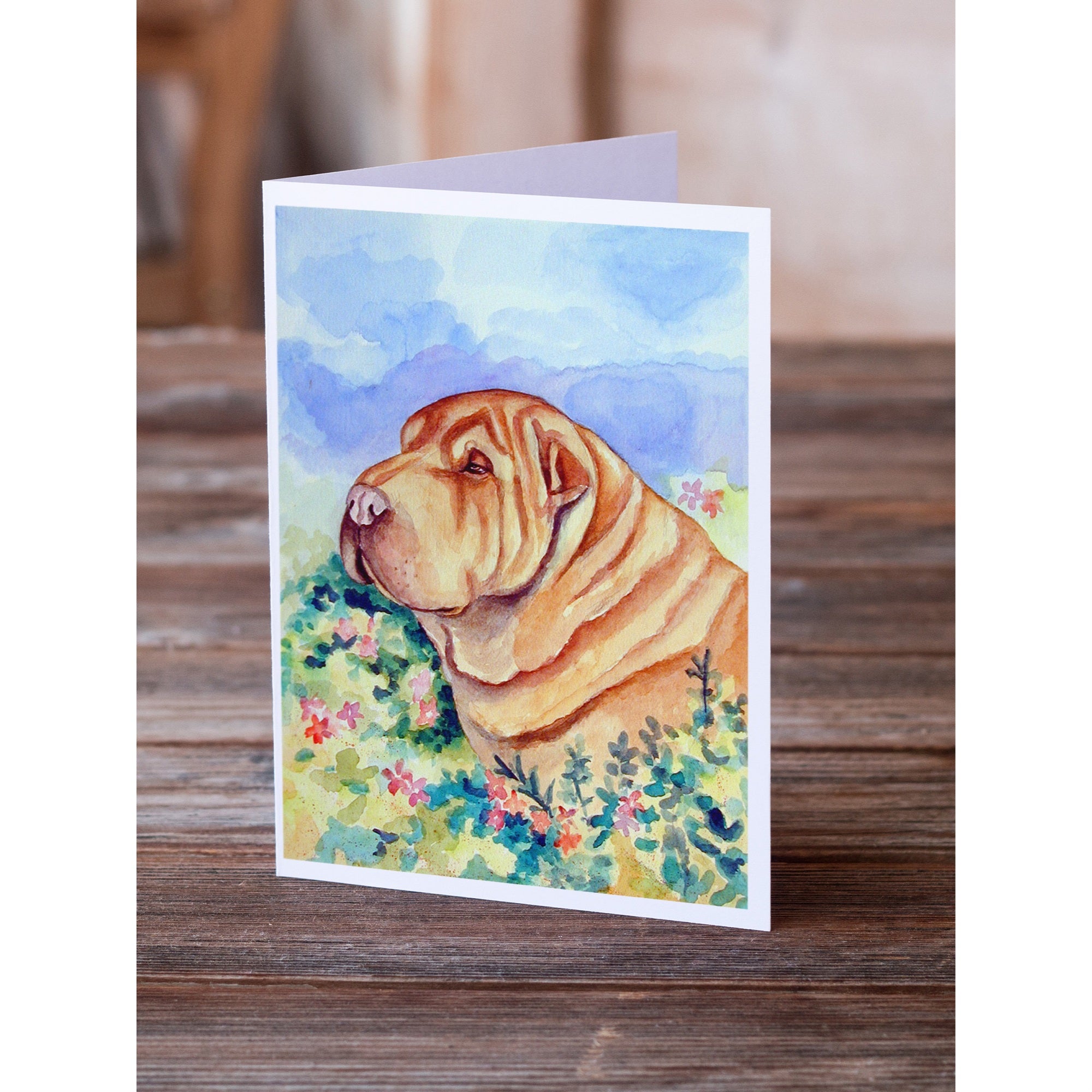 Shar Pei Greeting Cards And Envelopes Pack Of 8