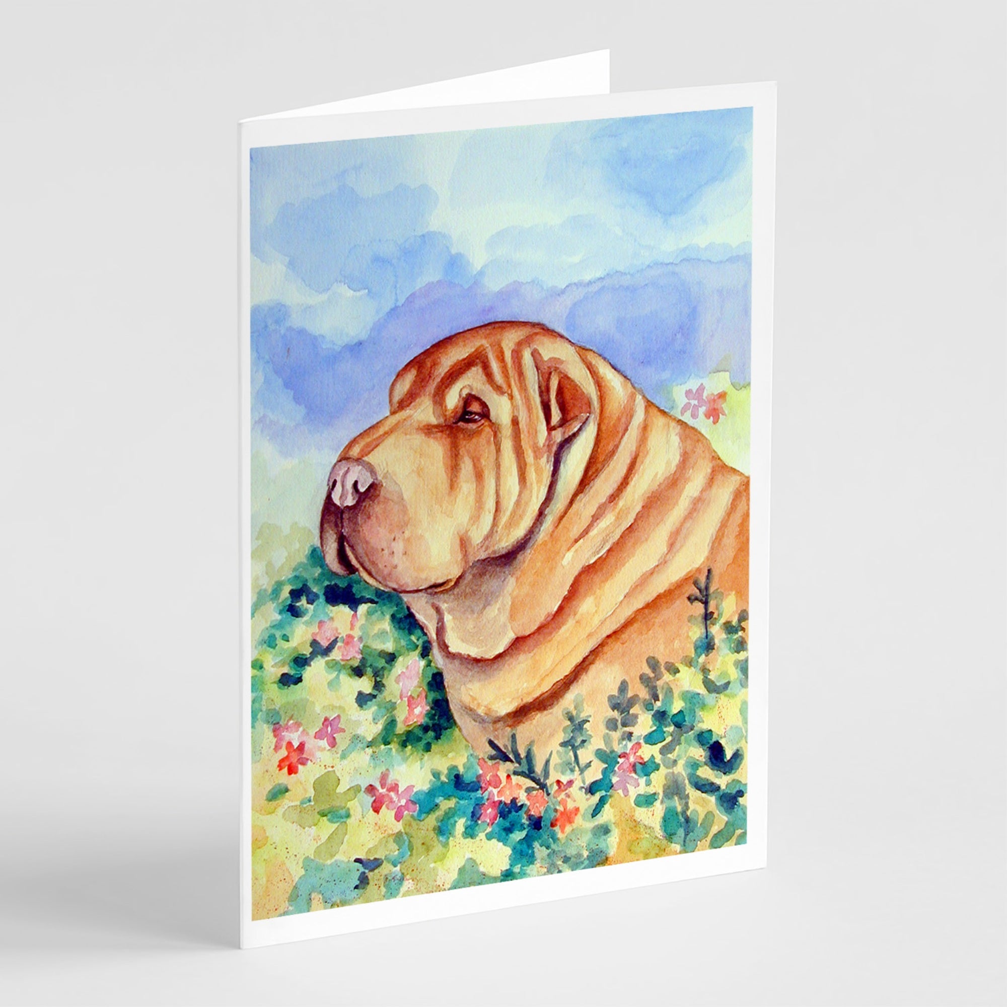 Shar Pei Greeting Cards And Envelopes Pack Of 8