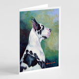 Harlequin Great Dane Greeting Cards And Envelopes Pack Of 8