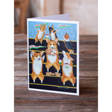 Go Team Corgi Pembroke Greeting Cards And Envelopes Pack Of 8