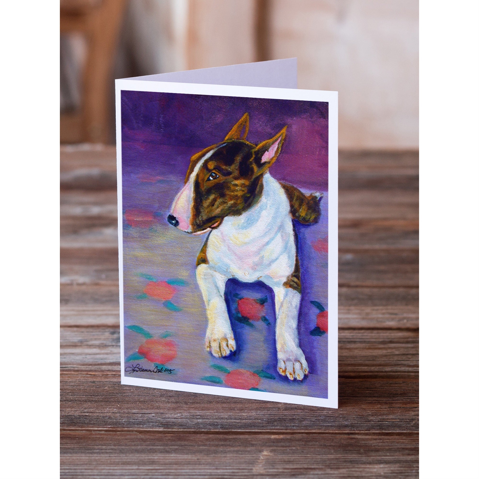 Bull Terrier Greeting Cards And Envelopes Pack Of 8