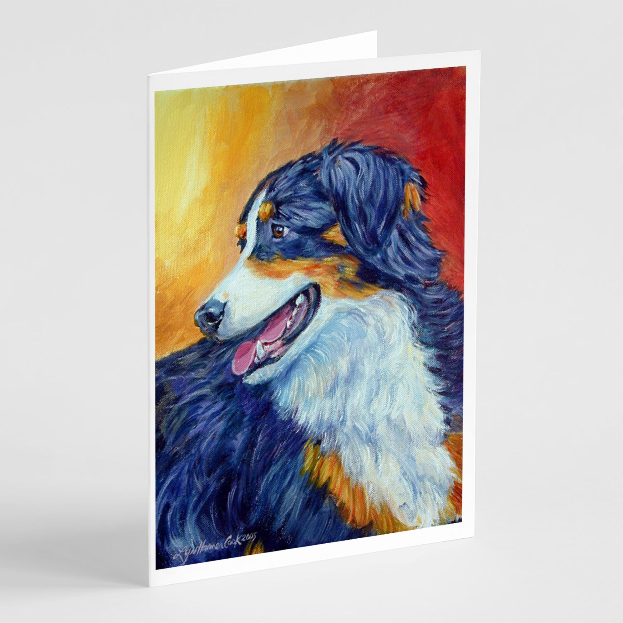 Australian Shepherd Greeting Cards And Envelopes Pack Of 8