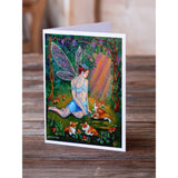 Fairy In The Woods With Her Corgis Greeting Cards And Envelopes Pack Of 8
