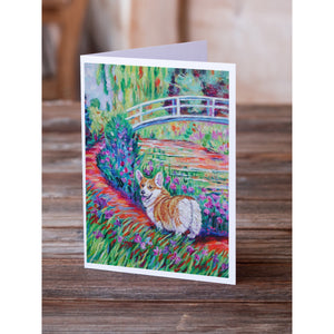 Corgi Footbridge Greeting Cards And Envelopes Pack Of 8